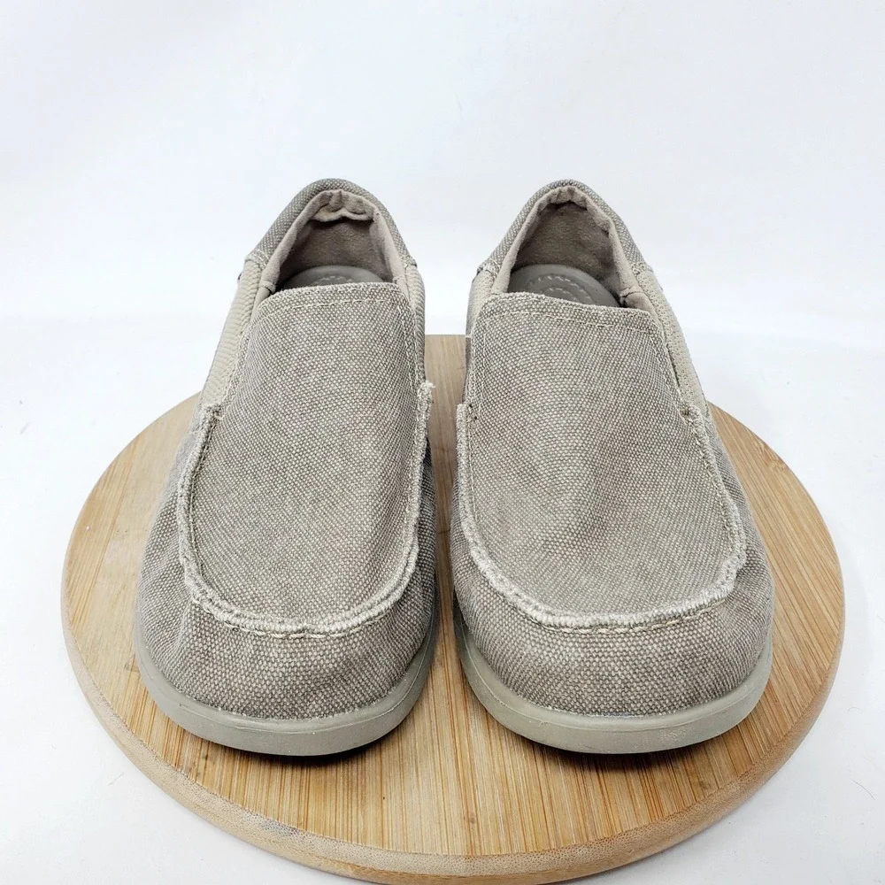 Crocs Santa Cruz Shoes Big Kids 3 Moc Toe Canvas Loafer Casual Surfer Boys Girls